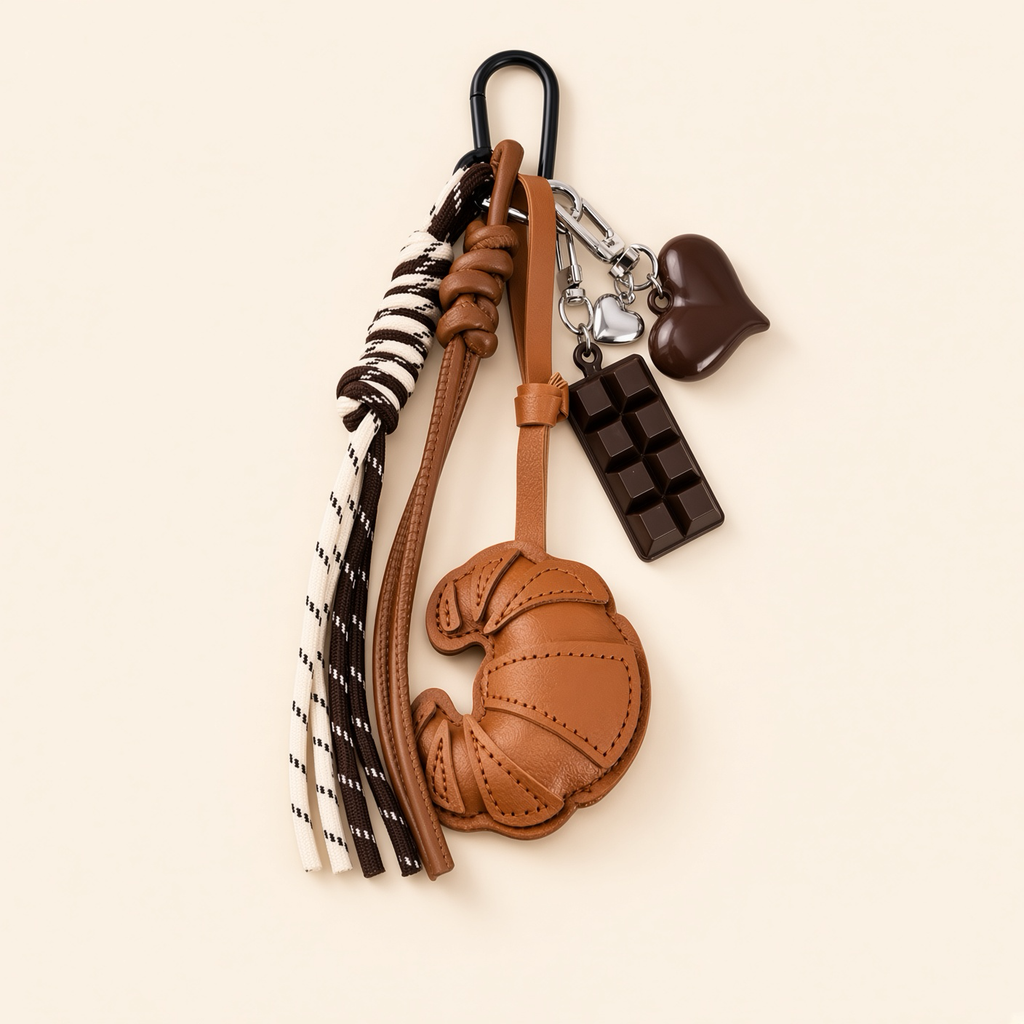 Croissant & Chocolate Bag Charm
