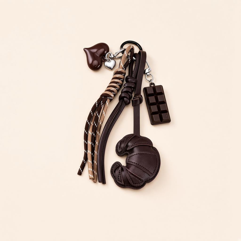 Croissant & Chocolate Bag Charm